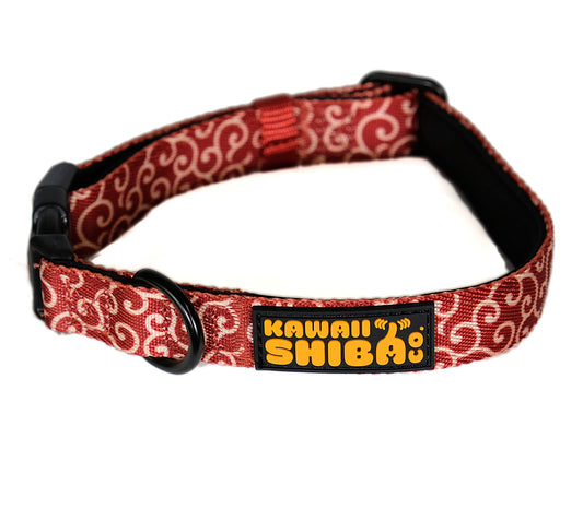 Kawaii Shiba Co. Karakusa Style Neoprene Collar Adjustable